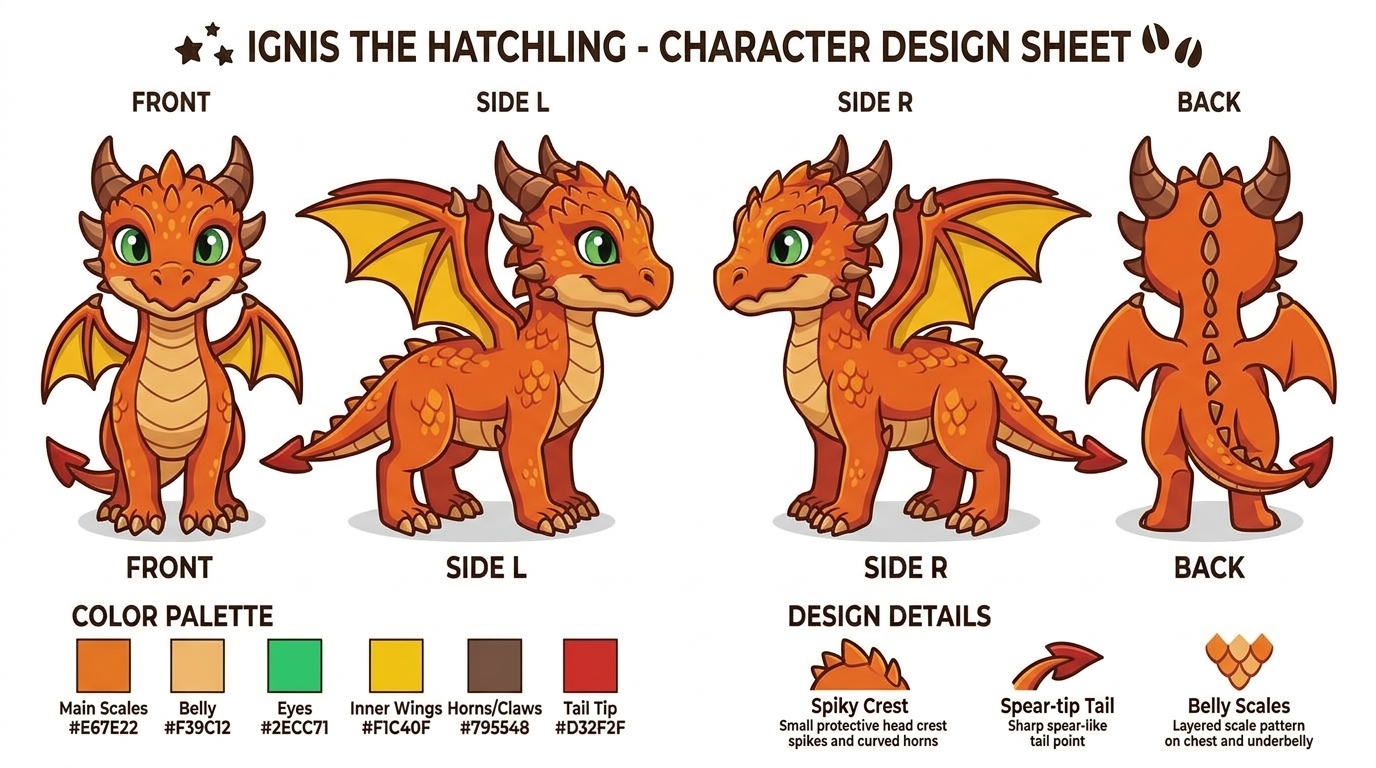 Dragon character design concept